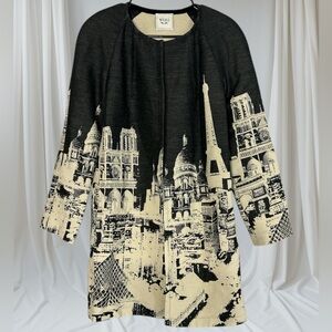 WEILL Coat Graphic Print of Parisian.size 10.